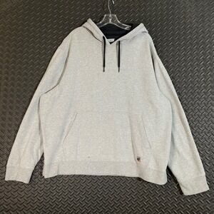 40 Grit By Duluth Trading Light Gray Pullover Hoodie Drawstring Sweater Mens 2XL